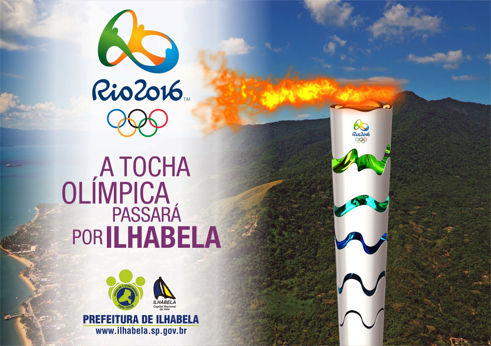 Tocha olímpica - Rio 2016 - Portal Ilhabela.com.br