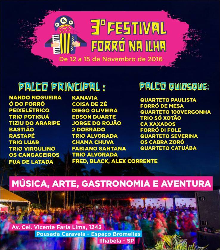 Programação - 3o Festival Forró na Ilha