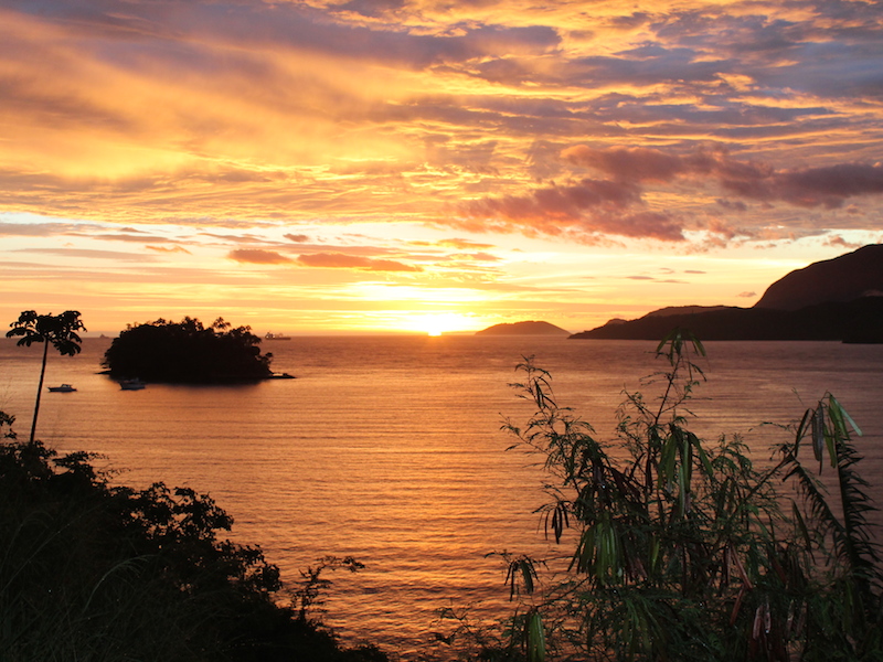 Canal de São Sebastião visto do Mirante do Piuva (Imagem: Arquivo Pessoal/Alessandra Stefani)