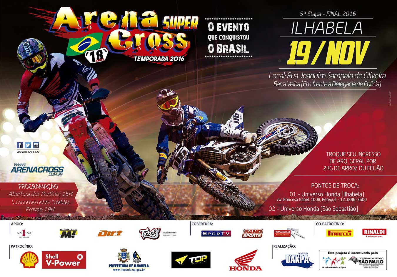Final do Arena Cross 2016 em Ilhabela