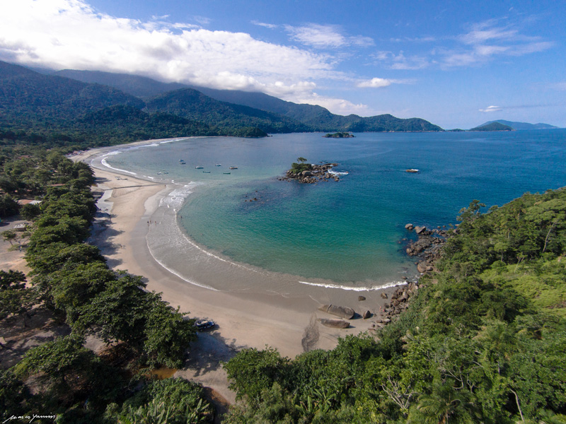 Praia de Castelhanos vista do alto (imagem: Marco Yamin)