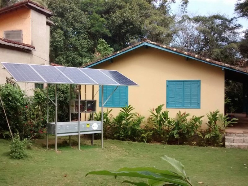 Um dos 180 sistemas de painéis solares no Bonete (Imagem: Divulgação/Elektro)