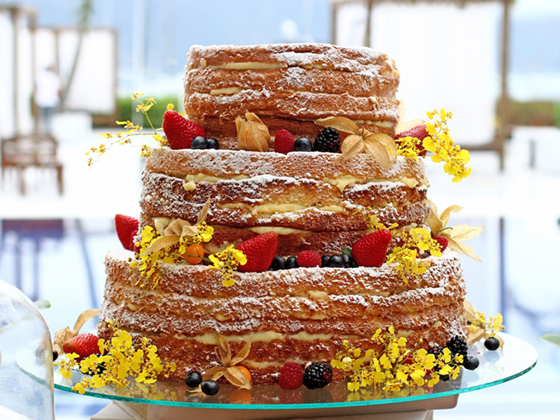 Naked Cake - Donnabella Comidaria - Casamento em Ilhabela