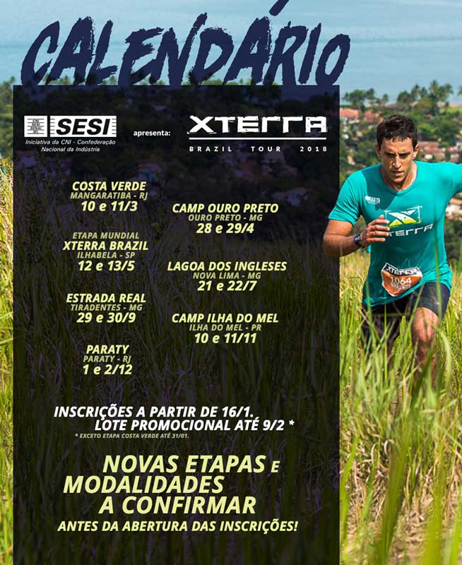 Calendário Xterra Brazil Etapa Mundial em Ilhabela 2018