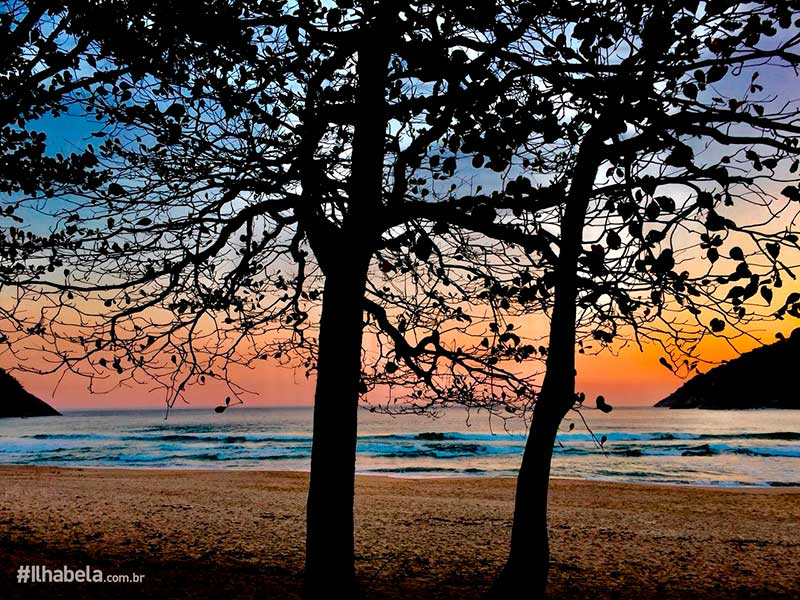 Natureza de Ilhabela - Entardecer na Praia do Bonete - Ilhabela