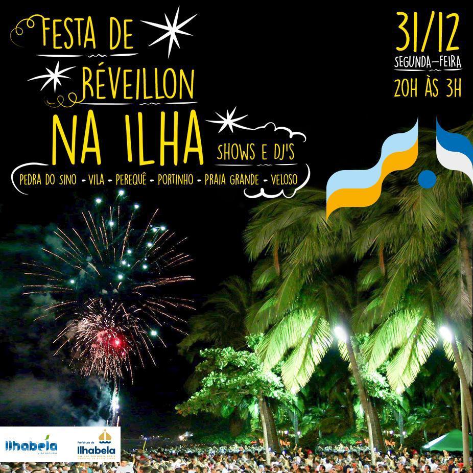 Programação de queima de fogos e shows em Ilhabela - Reveillon 2019