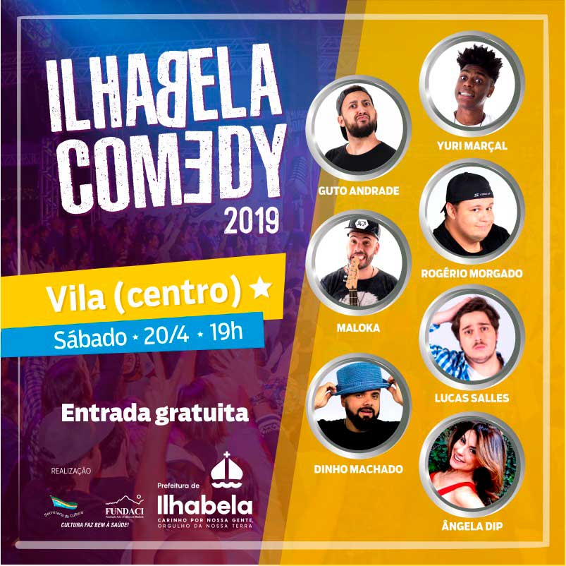 Ilhabela Comedy - Show de stand up comedy em Ilhabela - Abril de 2019