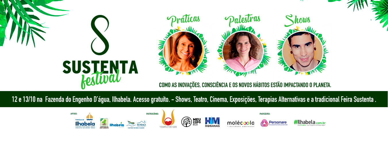 Festival Sustenta Ilhabela - 12 e 13 de outubro de 2019