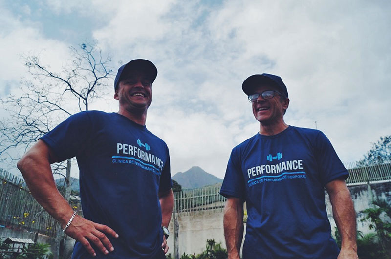 David e seu Coach Rodrigo, na Performance Ilhabela