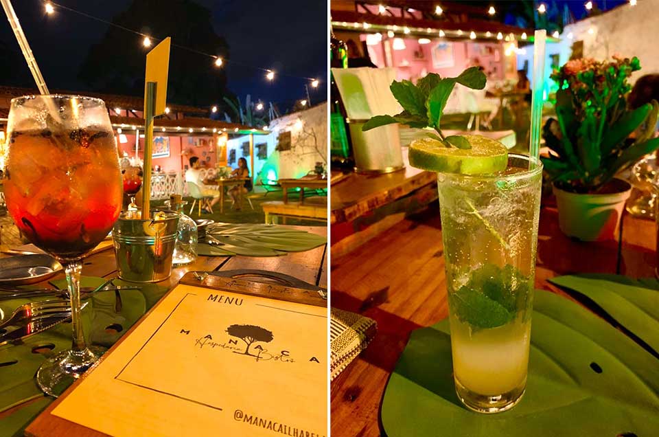 Drinks - Mojito e Pink Gin - Manacá Bistrô e Hospedaria Ilhabela