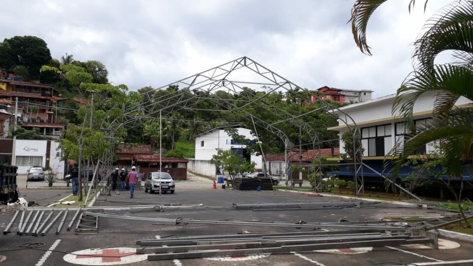 Ilhabela está construindo hospital de campanha para desafogar atendimento ao Covid-19 no Hospital Mário Covas
