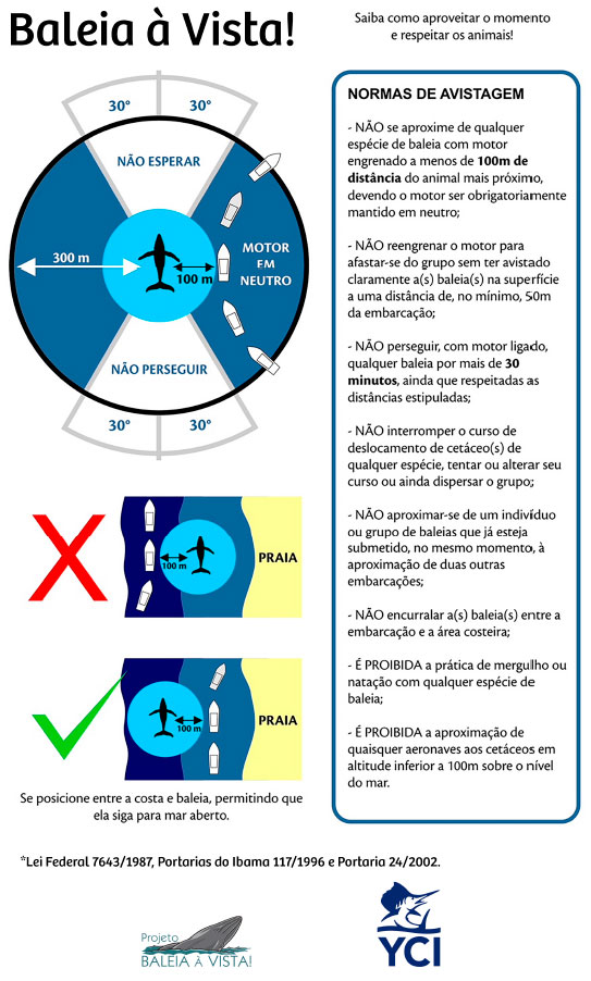 Regras de Avistagem de Baleias - Projeto Baleia à Vista e Yacht Club de Ilhabela