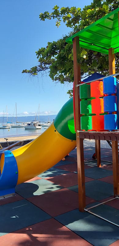 Parquinho da Praia de Santa Tereza - Ilhabela com crianças - Mastump