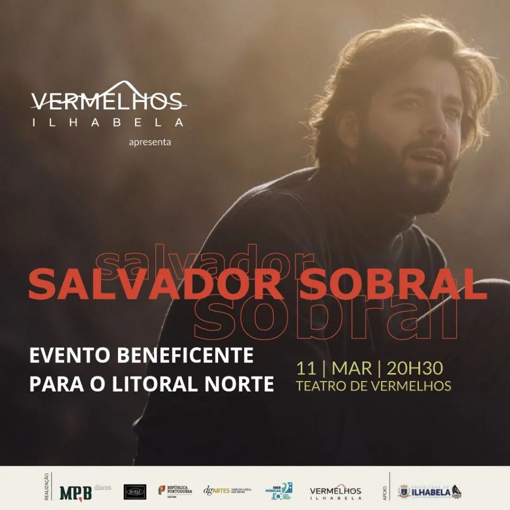 Salvador Sobral realiza concerto beneficente no Vermelhos, em Ilhabela