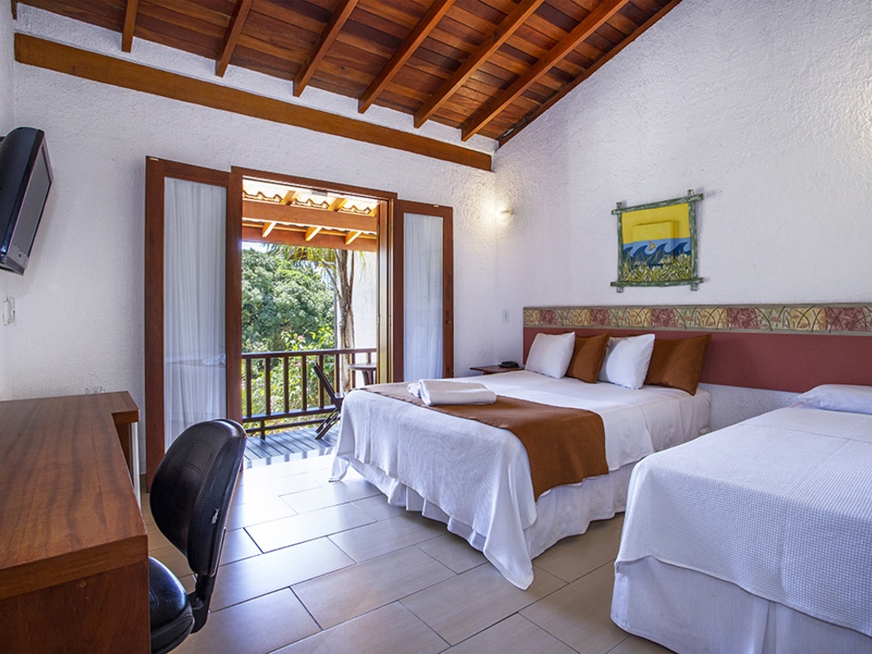 Quarto Luxo Superior - Hotel Praia do Portinho em frente à Praia em Ilhabela