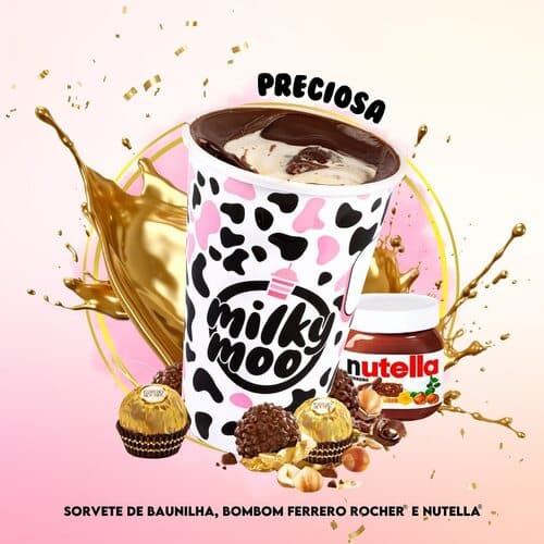 Milk Shake Nutella Ferrero Rocher Preciosa - Milky Moo Ilhabela