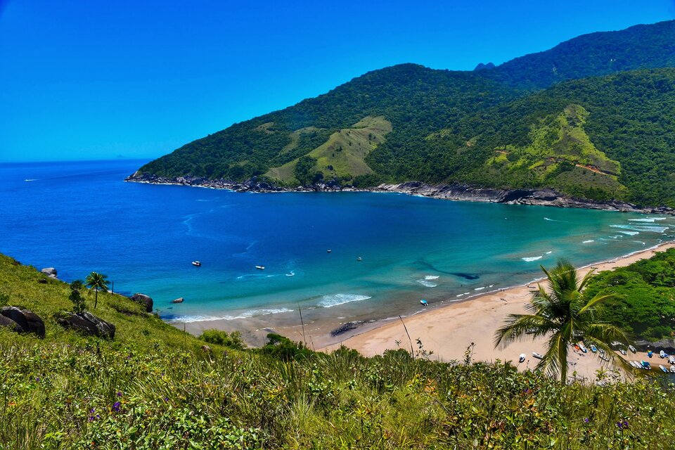 Praia do Bonete vista do mirante (Foto: Paulo Stefani / Sectur Ilhabela)