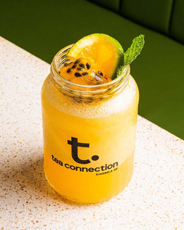 Chás especiais com frutas - Tea Connection - em frente ao mar no Mares Ilha Mall