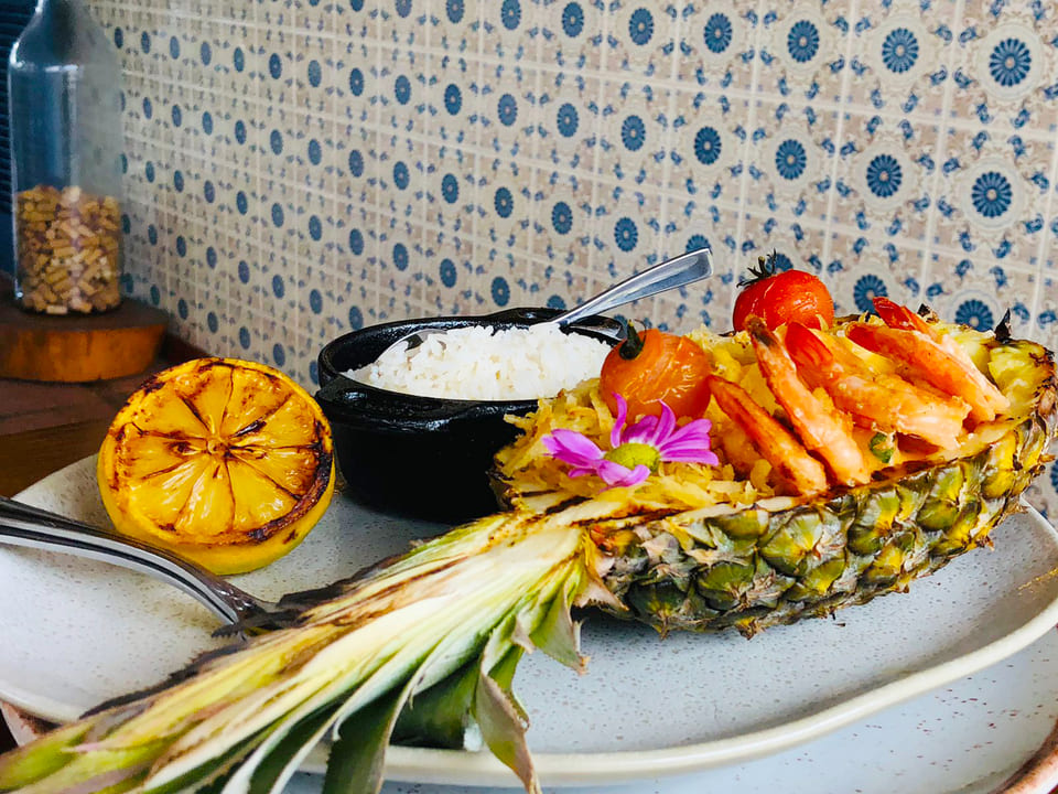 Camarão Tropical, do recém-inaugurado Dom Braz Restaurante