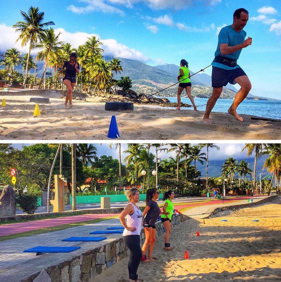 Ginástica funcional na praia em Ilhabela - Gabi Lessi - Colunista do Ilhabela.com.br